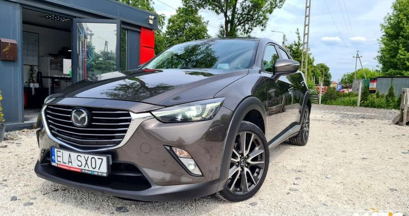 Mazda CX-3 cena 59900 przebieg: 209000, rok produkcji 2016 z Łowicz małe 781